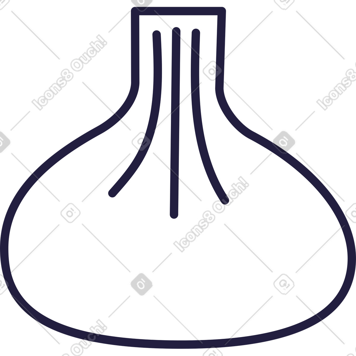 Ilustración Ajo en estilo Mellow a descargar en PNG y SVG