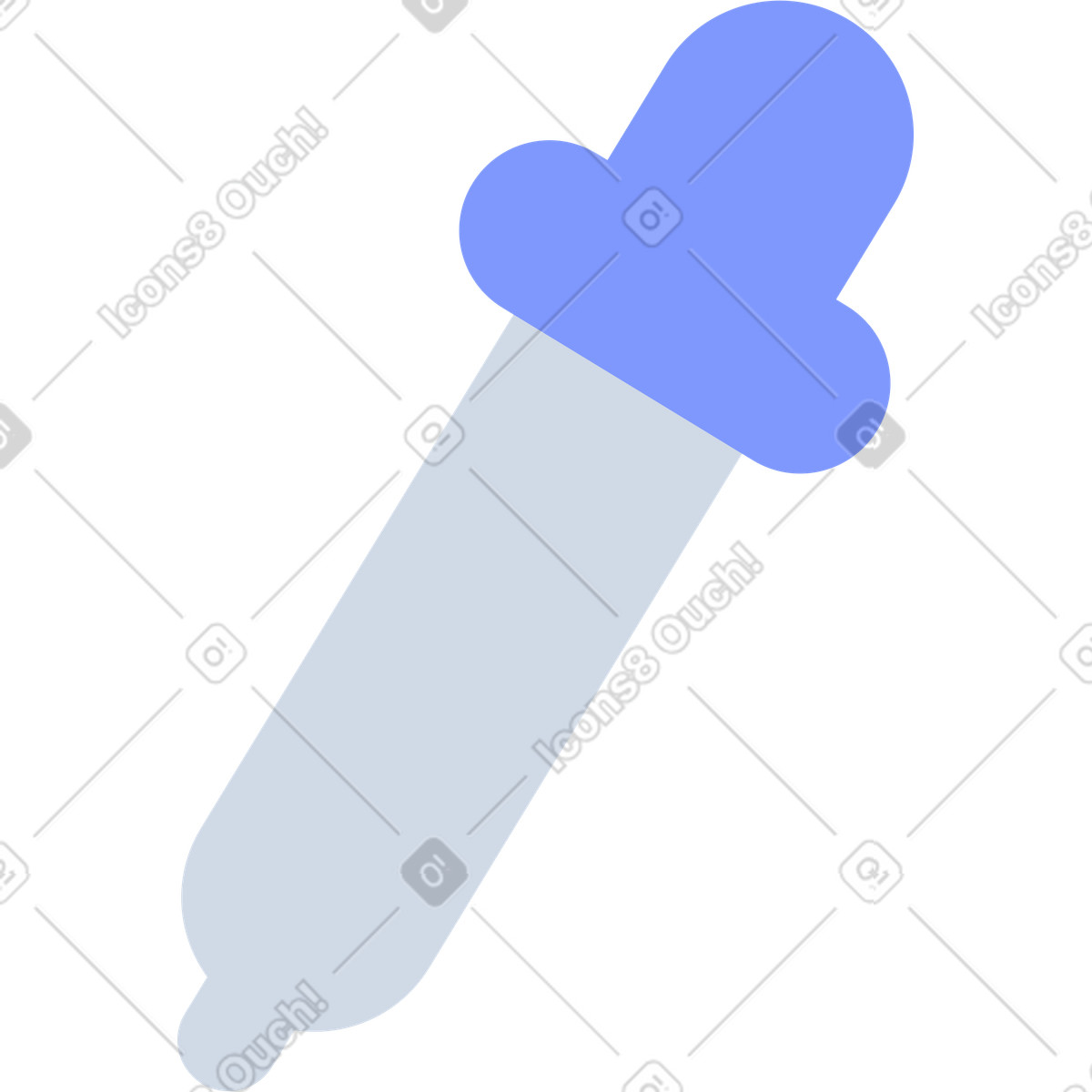 Blue color picker pipette illustration in System style download in PNG, SVG
