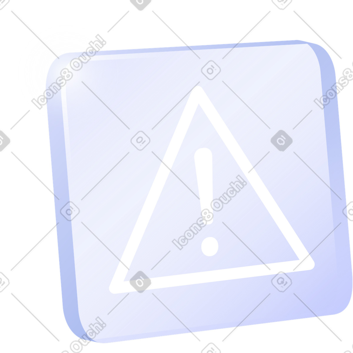 Ilustración Marco con signo de exclamación en estilo Quantum a descargar en PNG y SVG