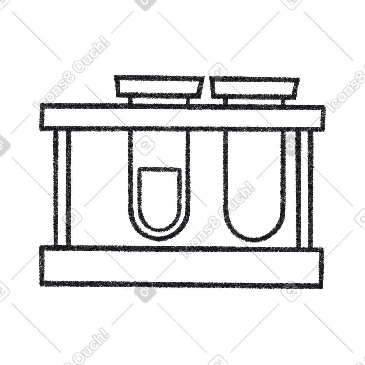Set of laboratory test flask illustration in Bonbon Line style download in PNG, SVG