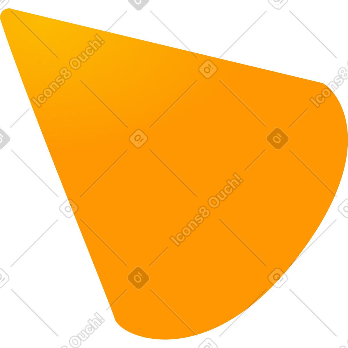 Illustration Chapeau de fête orange dans le style Fizzy à télécharger aux formats PNG, SVG