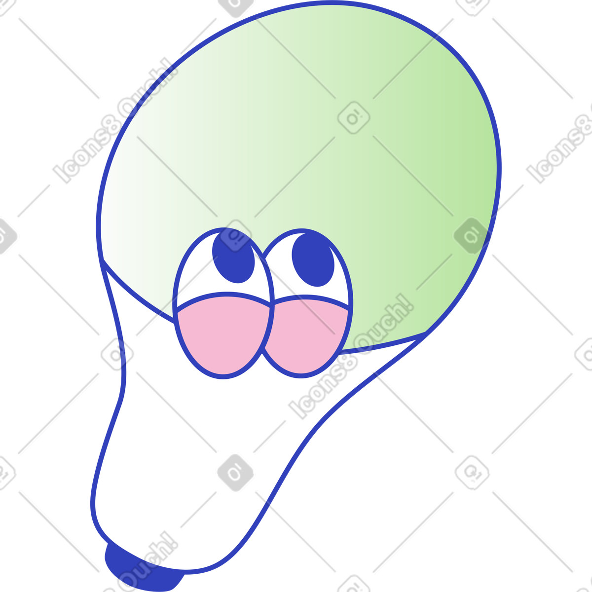 Light bulb illustration in Eyeful style download in PNG, SVG