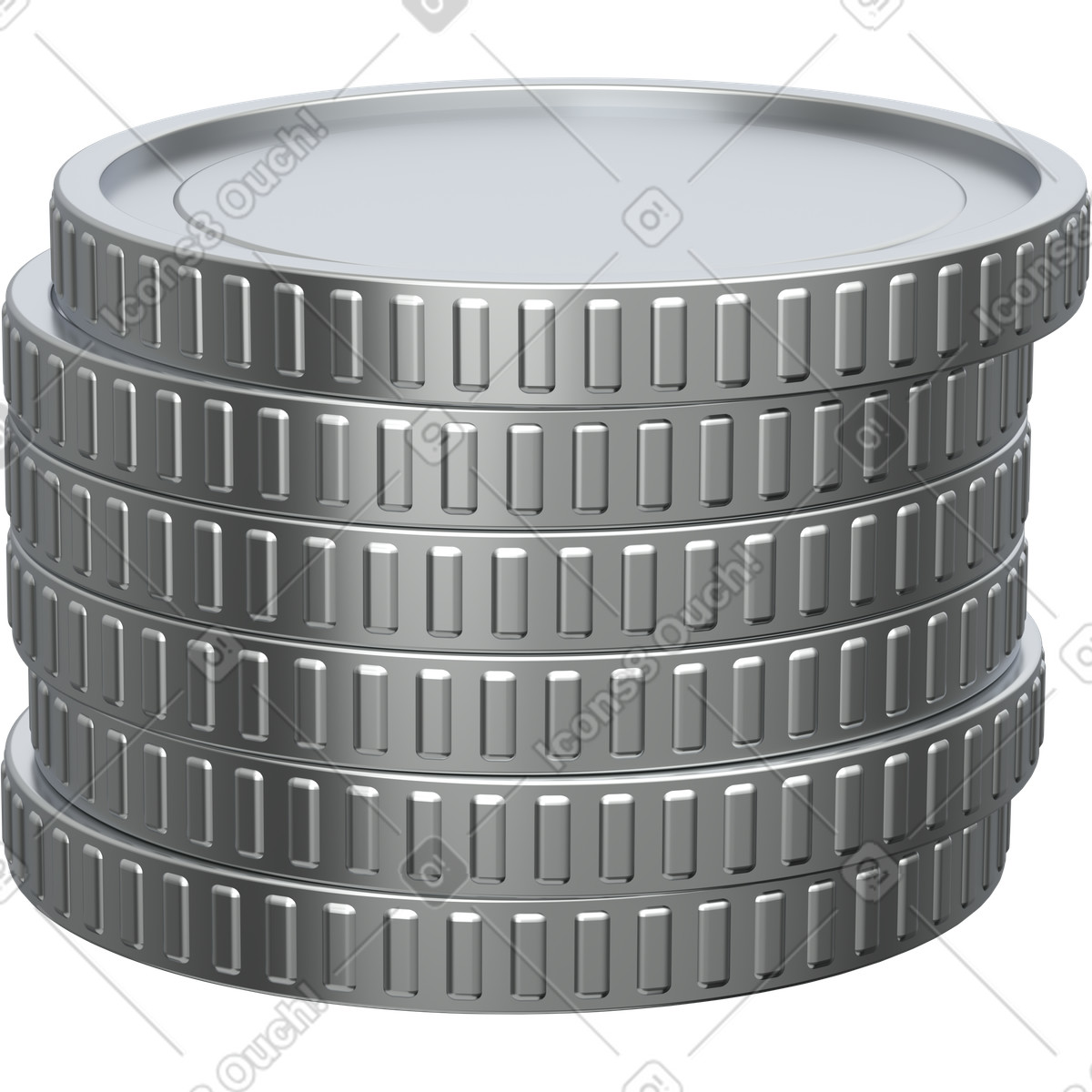 Illustration Pile de pièces dans le style 3D Enterprise à télécharger aux formats PNG, SVG
