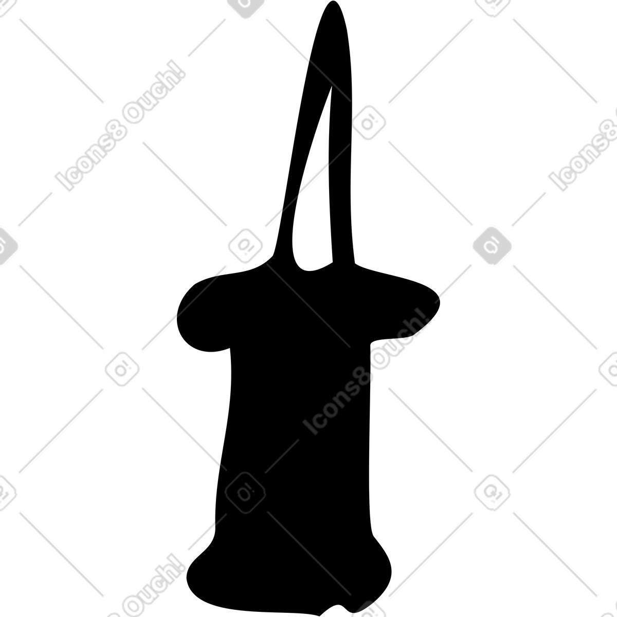 Ilustración Alfiler negro en estilo Marks a descargar en PNG y SVG
