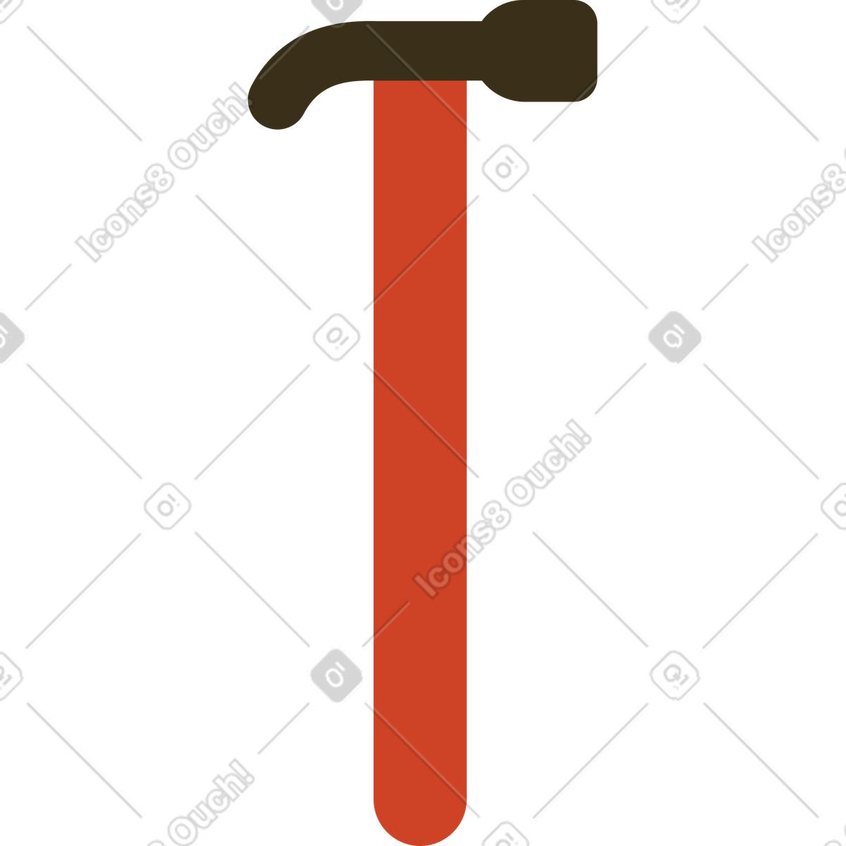 Klauenhammer-Illustration im Arabica-Stil als Download in PNG, SVG