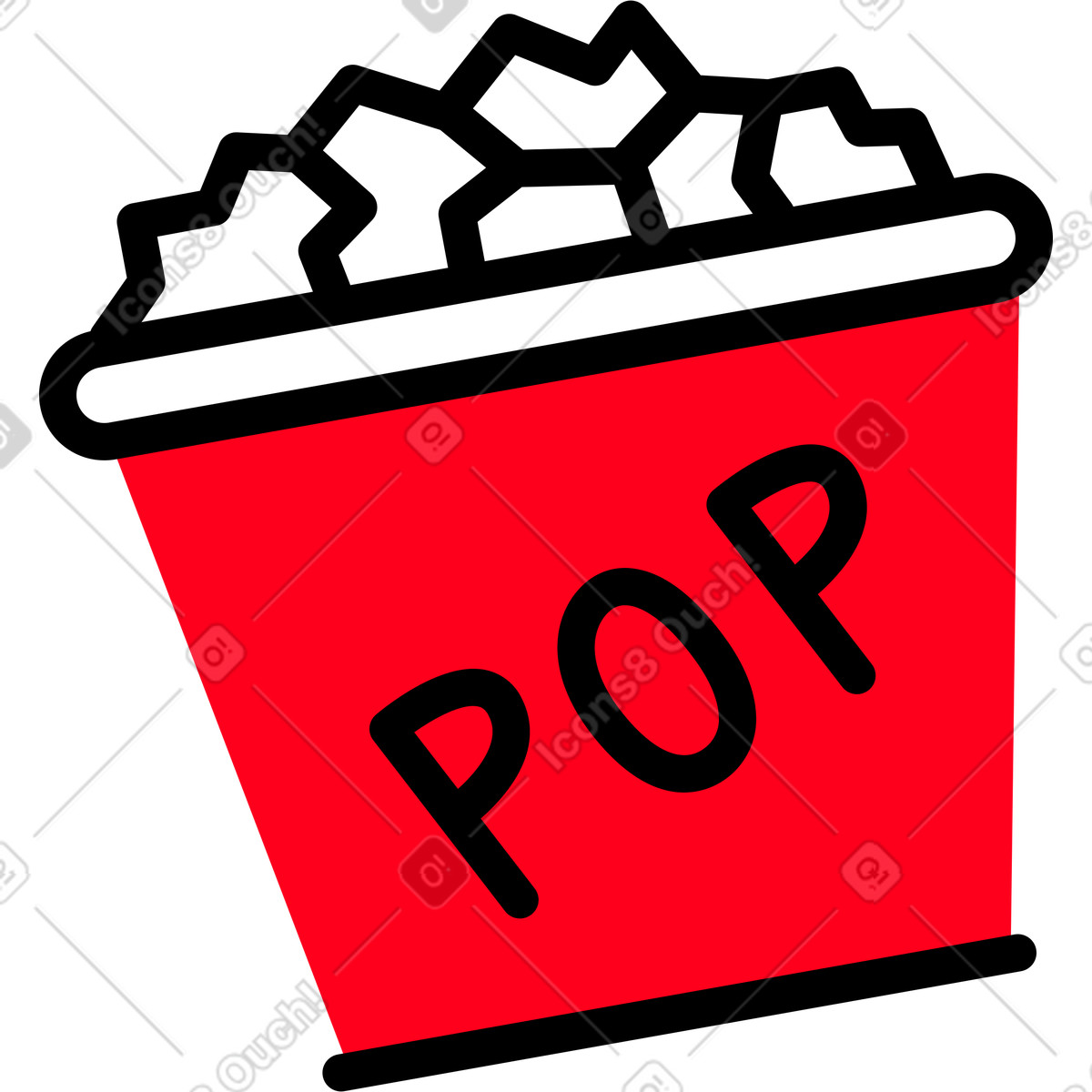Popcorn klein-Illustration im Transistor-Stil als Download in PNG, SVG