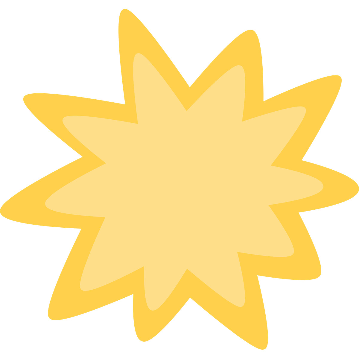 Illustration Yellow star dans le style Bouncy à télécharger aux formats PNG, SVG