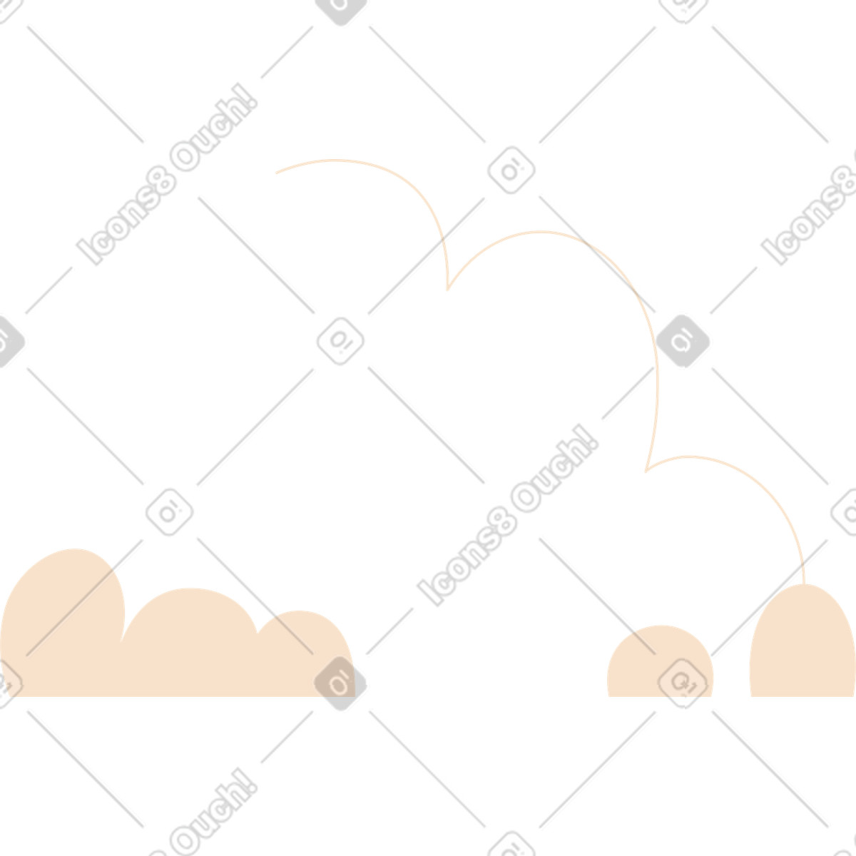 Ilustración Arbustos para el fondo en estilo Folks a descargar en PNG y SVG