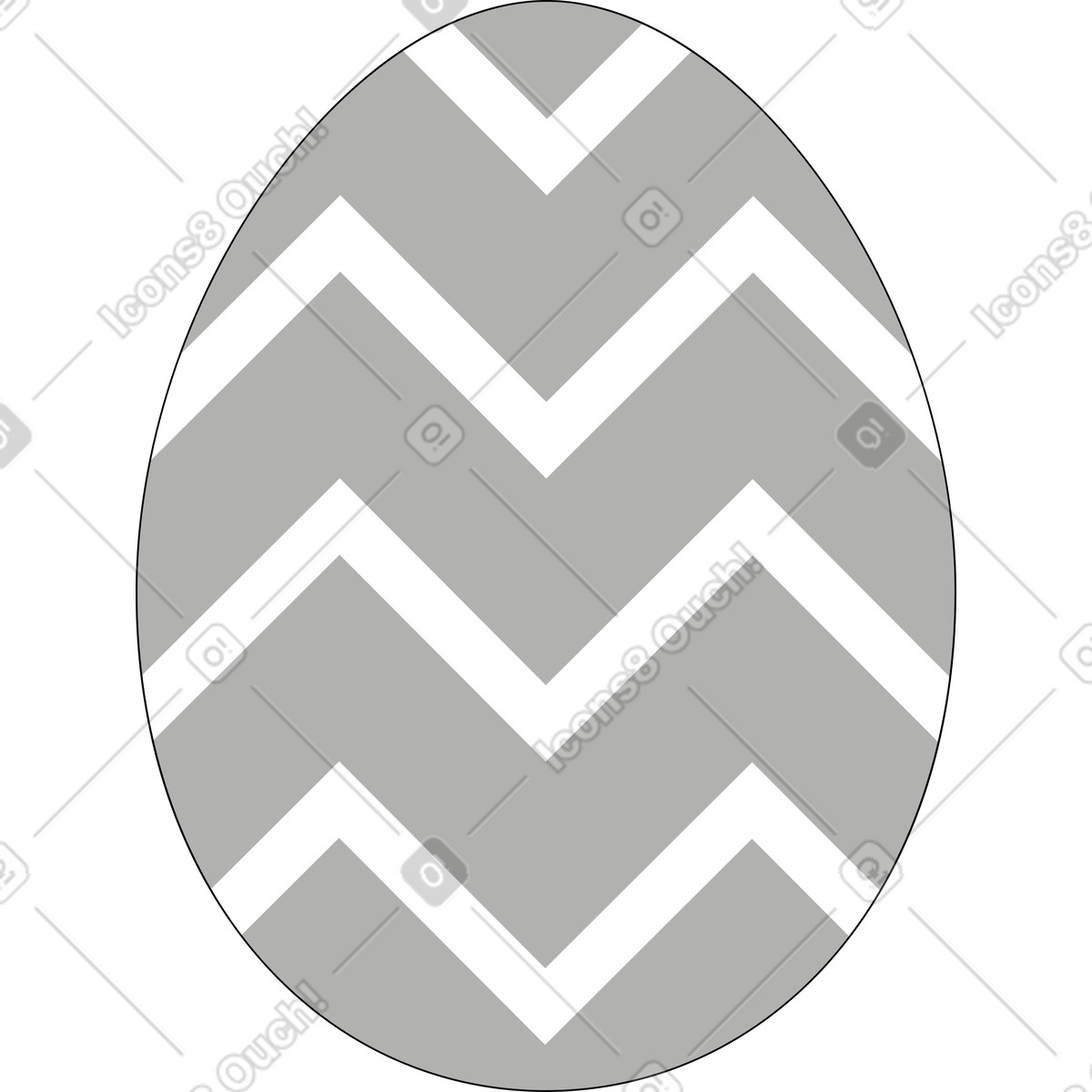 Uovo di pasqua illustrazione in stile Tiny scarica in PNG, SVG