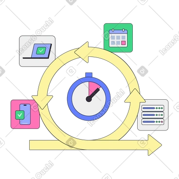 Ciclo de implementación de software centrado en la velocidad, canalización cicd para lanzamientos rápidos, sprint ágil con seguimiento del tiempo PNG, SVG