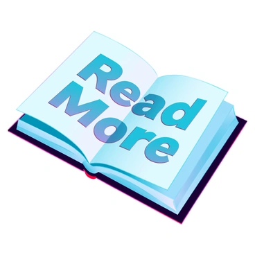 An open book with pages turning, revealing the words 'Read More'