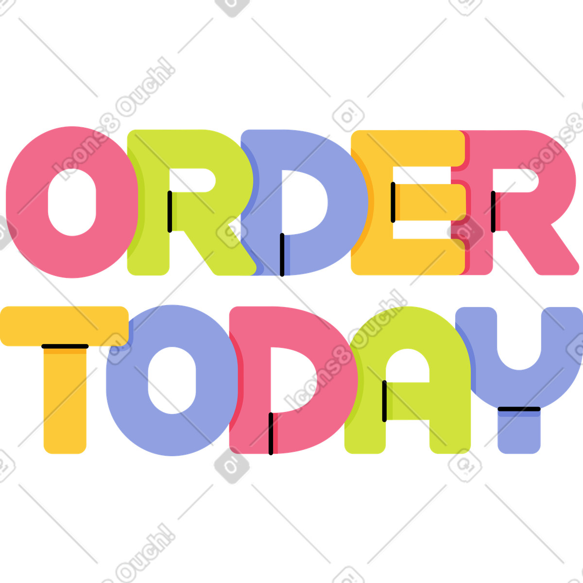 Ordine di lettere oggi illustrazione in stile Juicy scarica in PNG, SVG