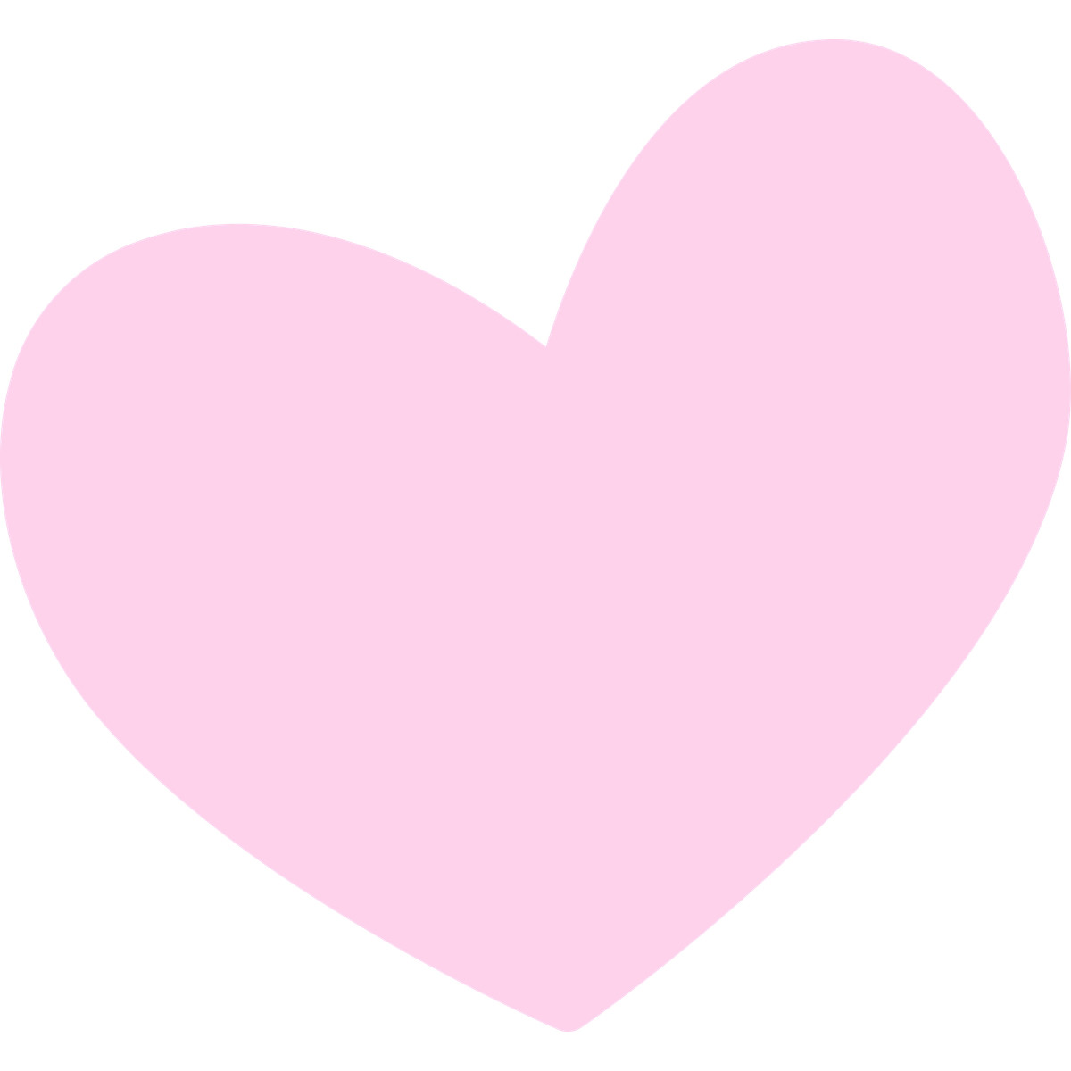 White pink heart-Illustration im Bouncy-Stil als Download in PNG, SVG
