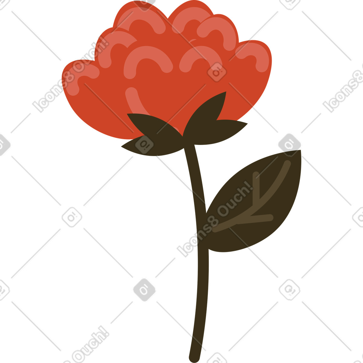 Rosa illustrazione in stile Arabica scarica in PNG, SVG