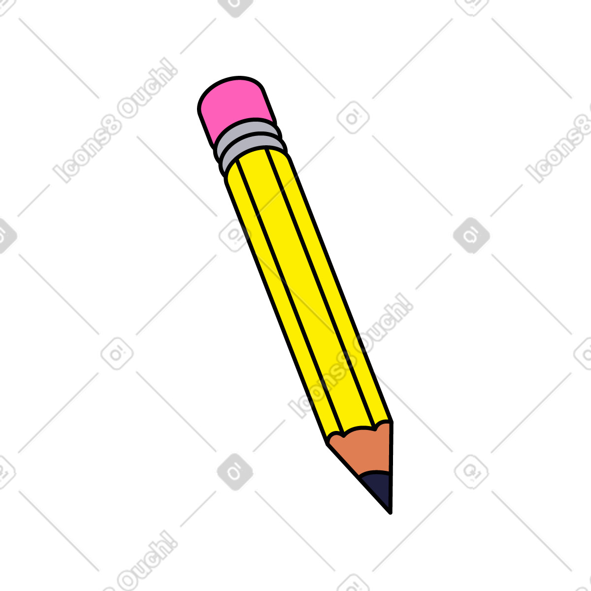 Ilustração de Lápis em no estilo Pop para baixar em PNG, SVG