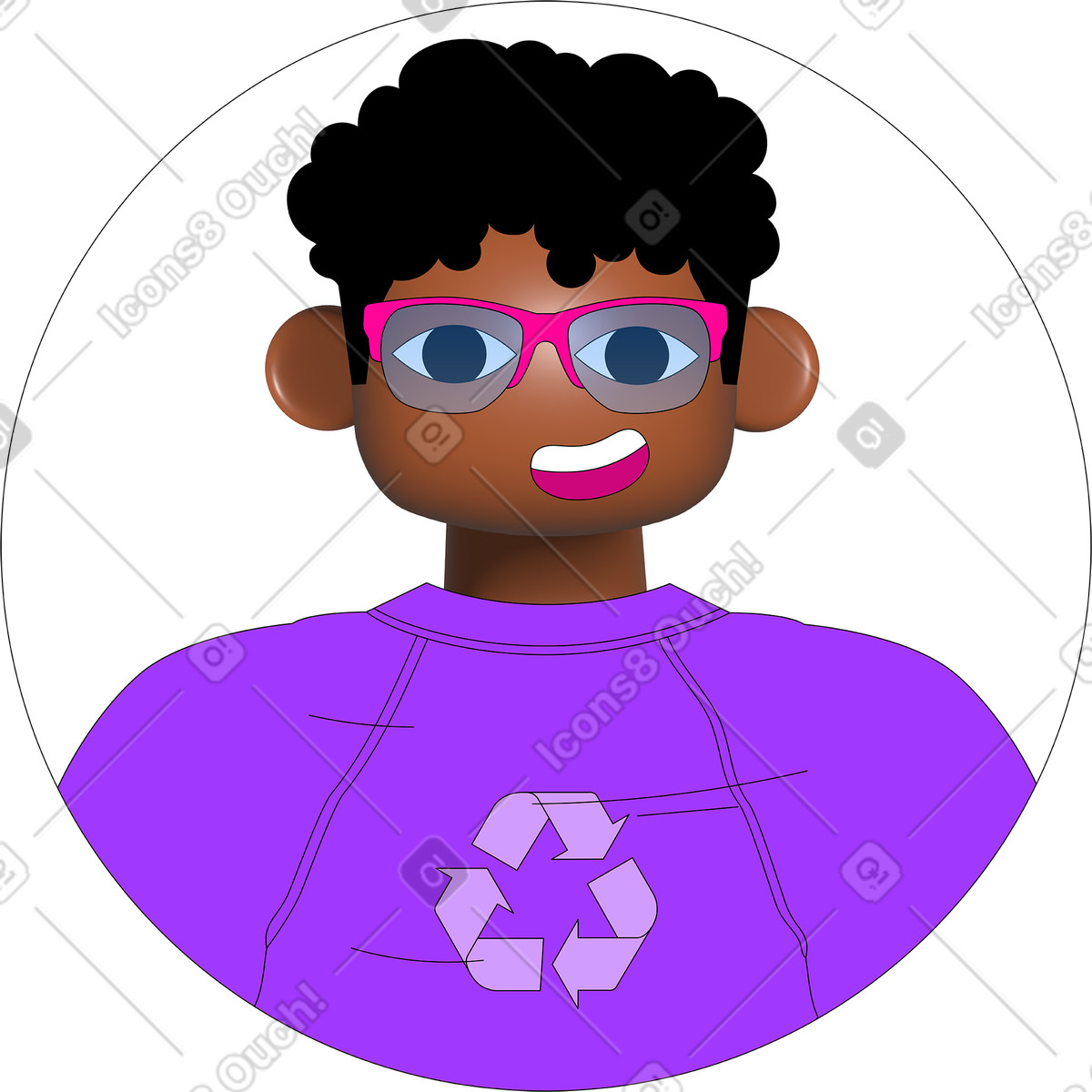 Avatar maschile illustrazione in stile Pop scarica in PNG, SVG