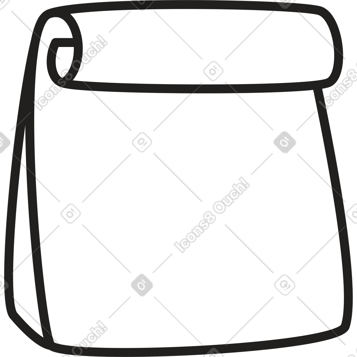 Paper bag takeaway illustration in Little style download in PNG, SVG