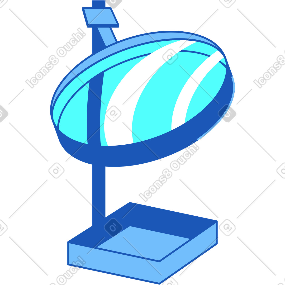 Magnifying glass illustration in Storyline style download in PNG, SVG