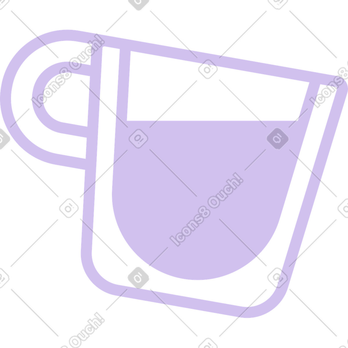 Folks スタイルの ドリンク付きカップ のイラストをPNG、SVG形式でダウンロード