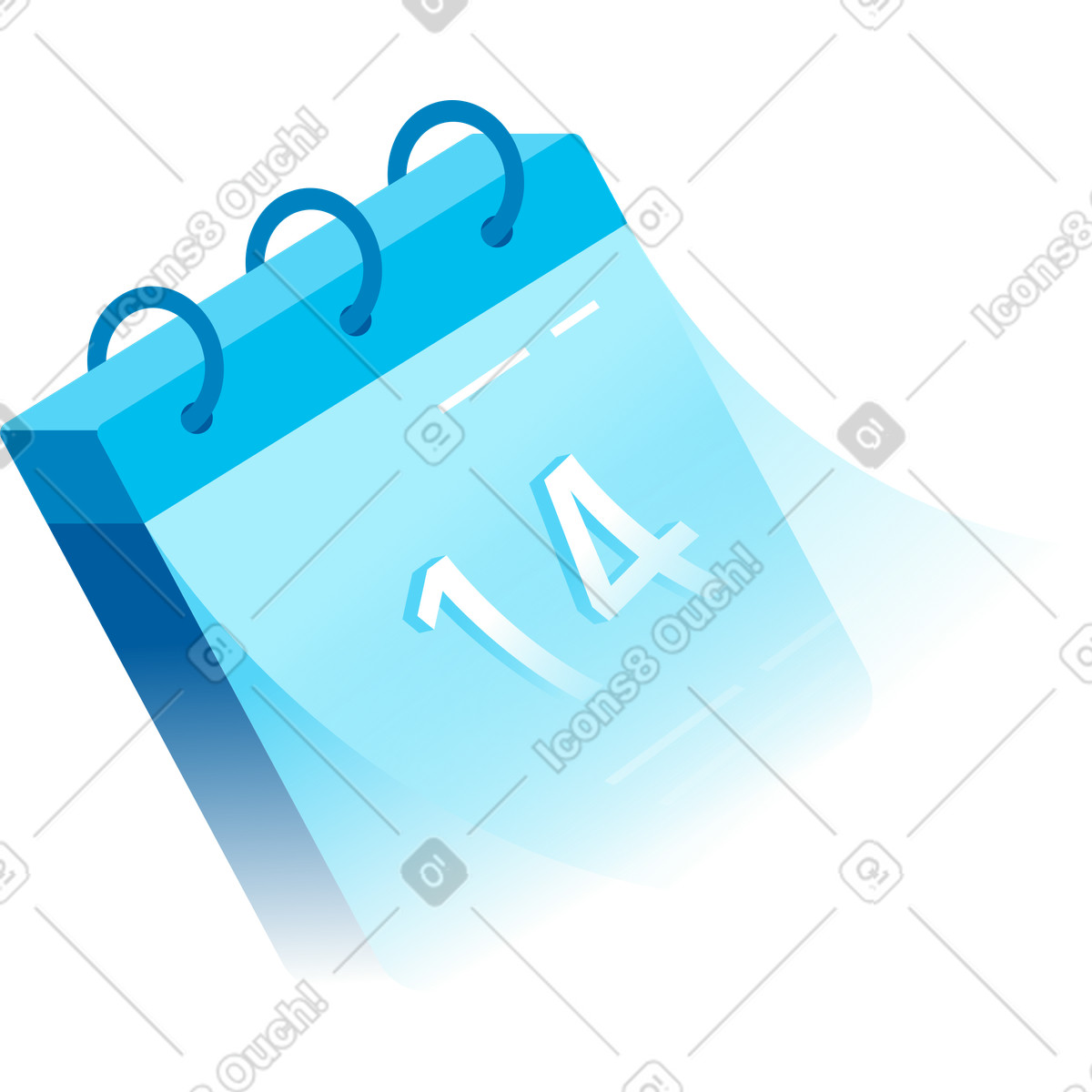 Calendario illustrazione in stile Icy scarica in PNG, SVG