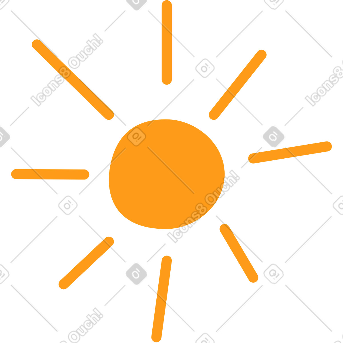 Ilustração de Sol em no estilo Kingdom para baixar em PNG, SVG