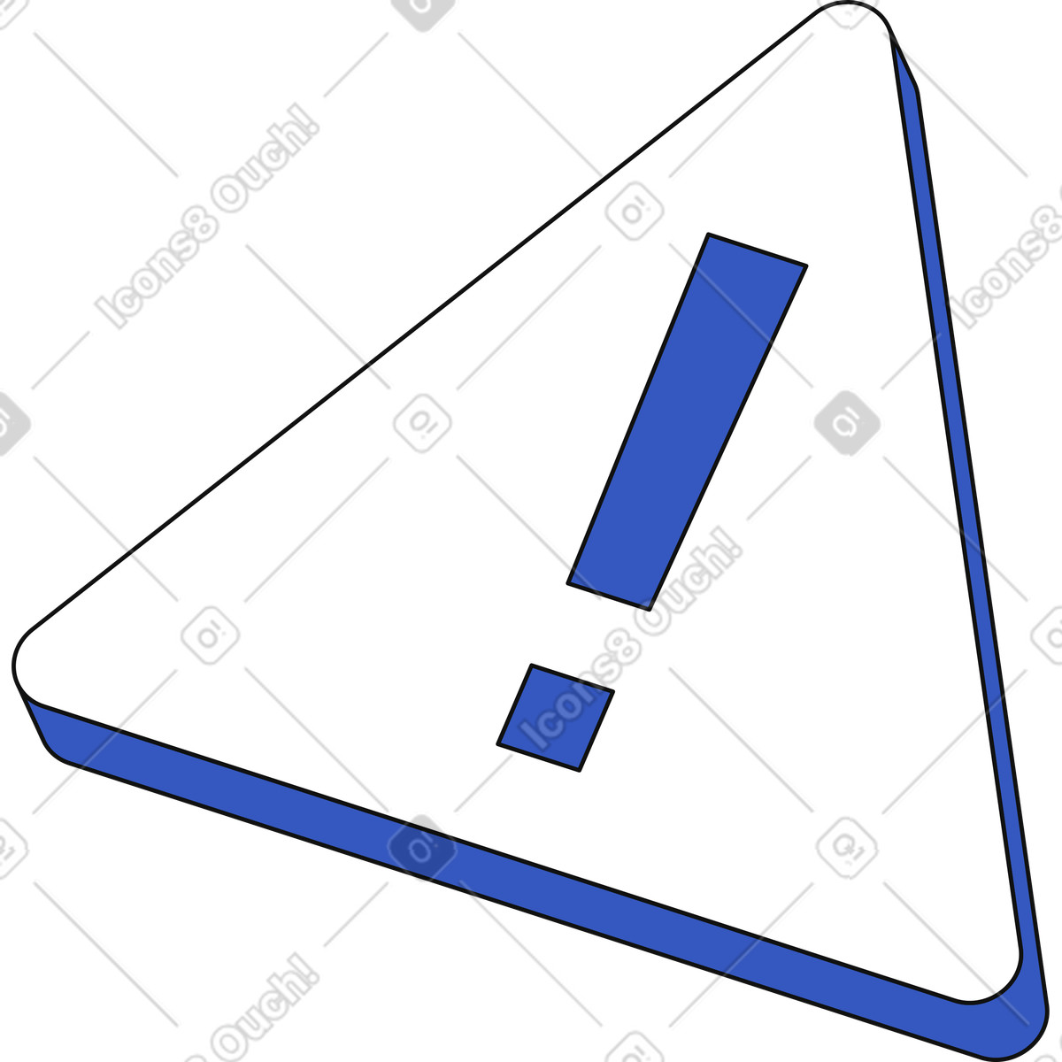 Warnsymbol-Illustration im Techny-Stil als Download in PNG, SVG