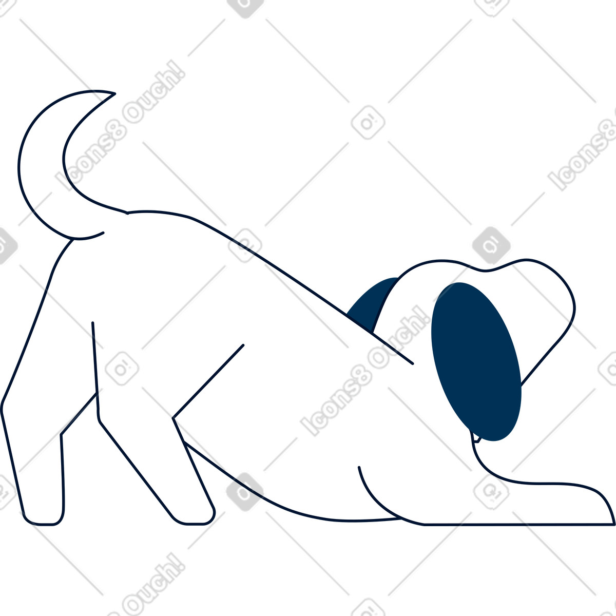 Ilustração de Cão em no estilo Cubes para baixar em PNG, SVG