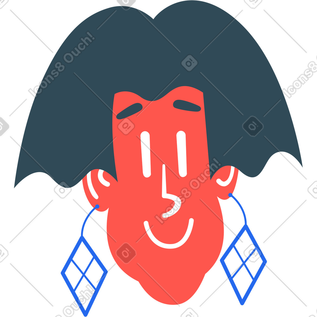 下载 Kingdom 风格的 女头 插画，支持 PNG、SVG 格式