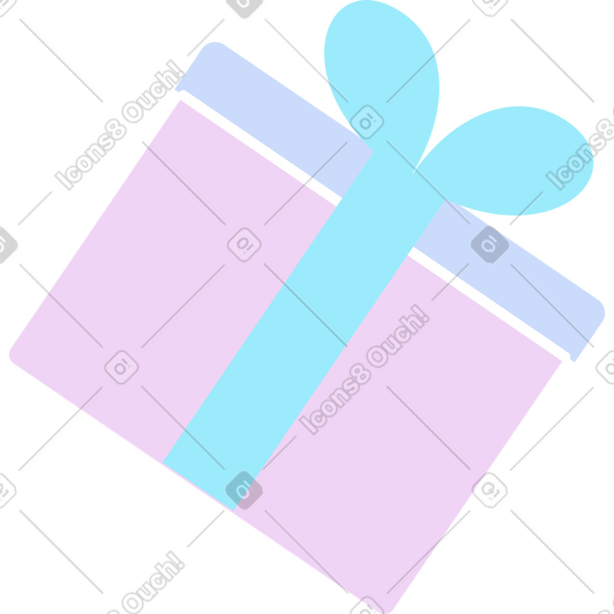 Ilustración Caja de regalo en estilo Airy a descargar en PNG y SVG