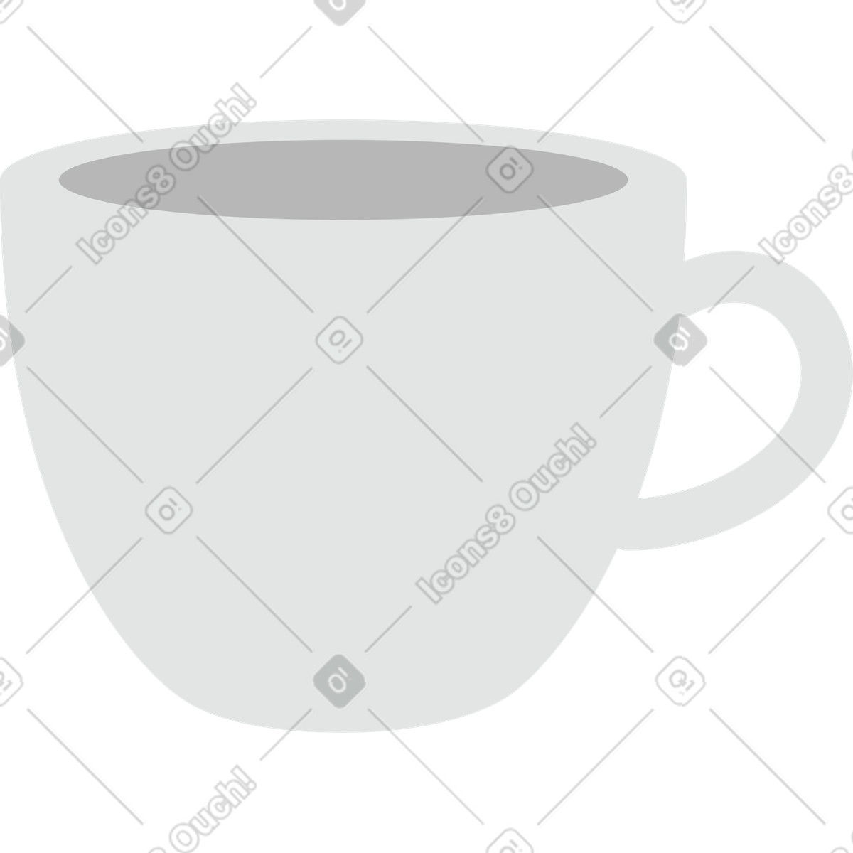 Cup illustration featuring clipart design for free vector graphics