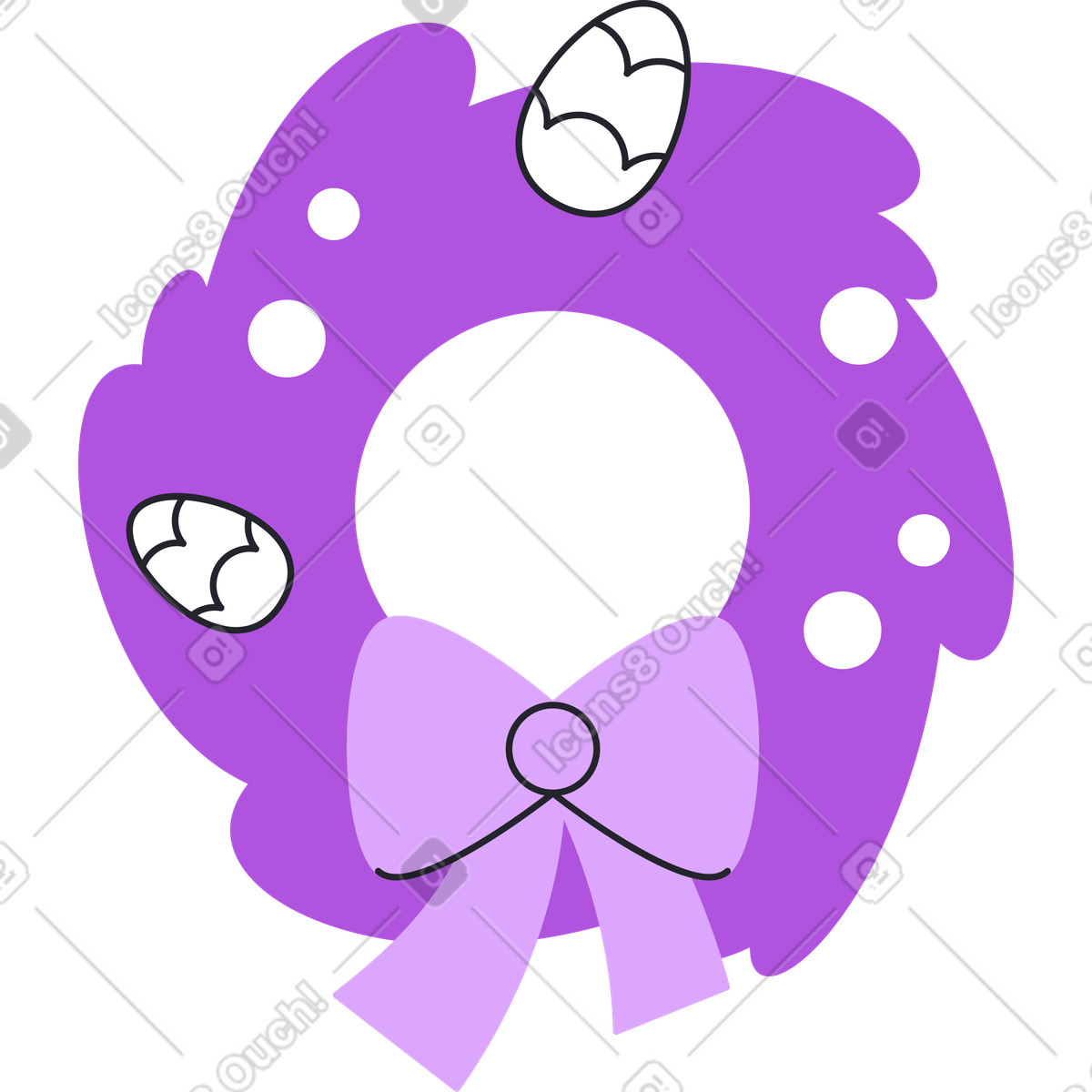 Ilustração de Guirlanda natal em no estilo Grapy para baixar em PNG, SVG