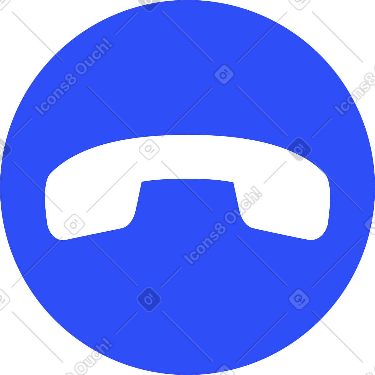 Symbol „anruf beenden“.-Illustration im System-Stil als Download in PNG, SVG