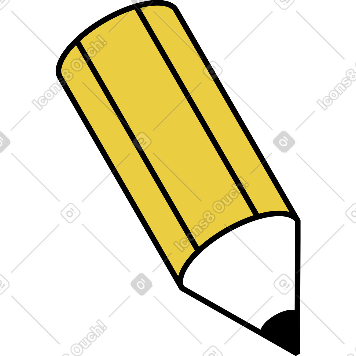 Ilustração de Lápis em no estilo Memphis para baixar em PNG, SVG