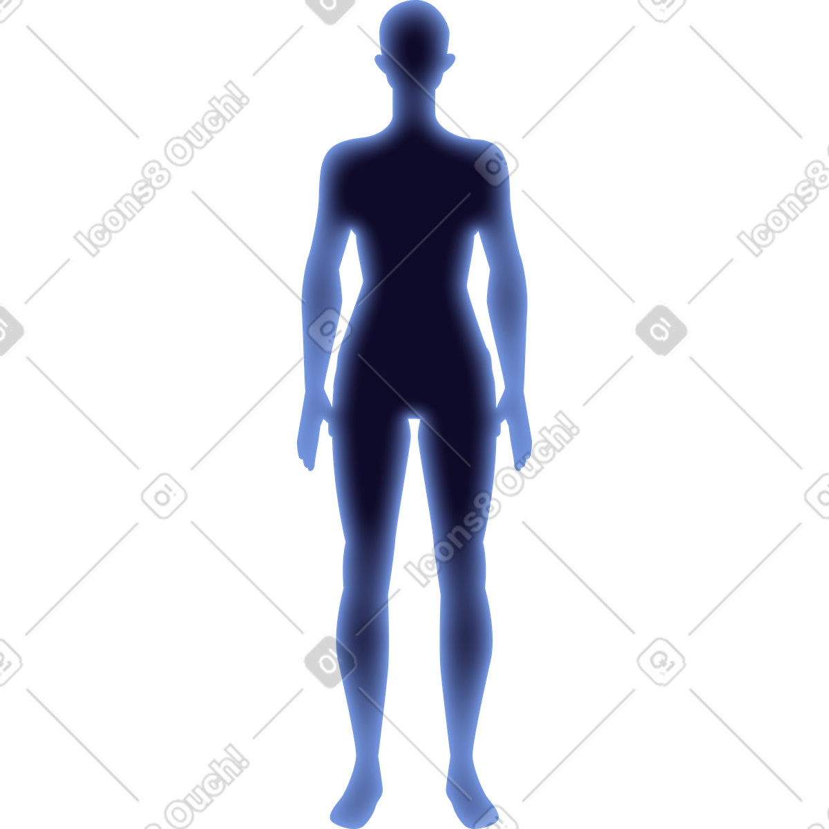 Ilustração de Figura feminina em no estilo Dimension para baixar em PNG, SVG