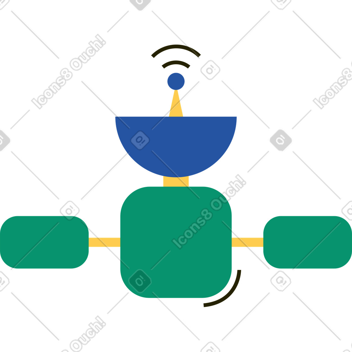 Orbital station illustration in Spot style download in PNG, SVG
