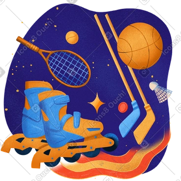 Children's sports games and equipment PNG, SVG