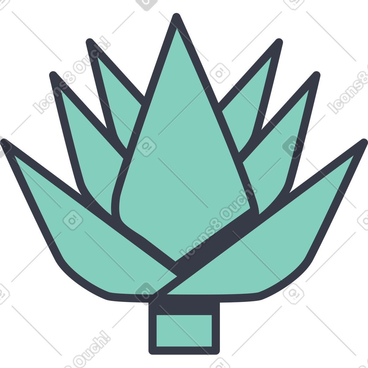 下载 Abstract 风格的 仙人掌 插画，支持 PNG、SVG 格式