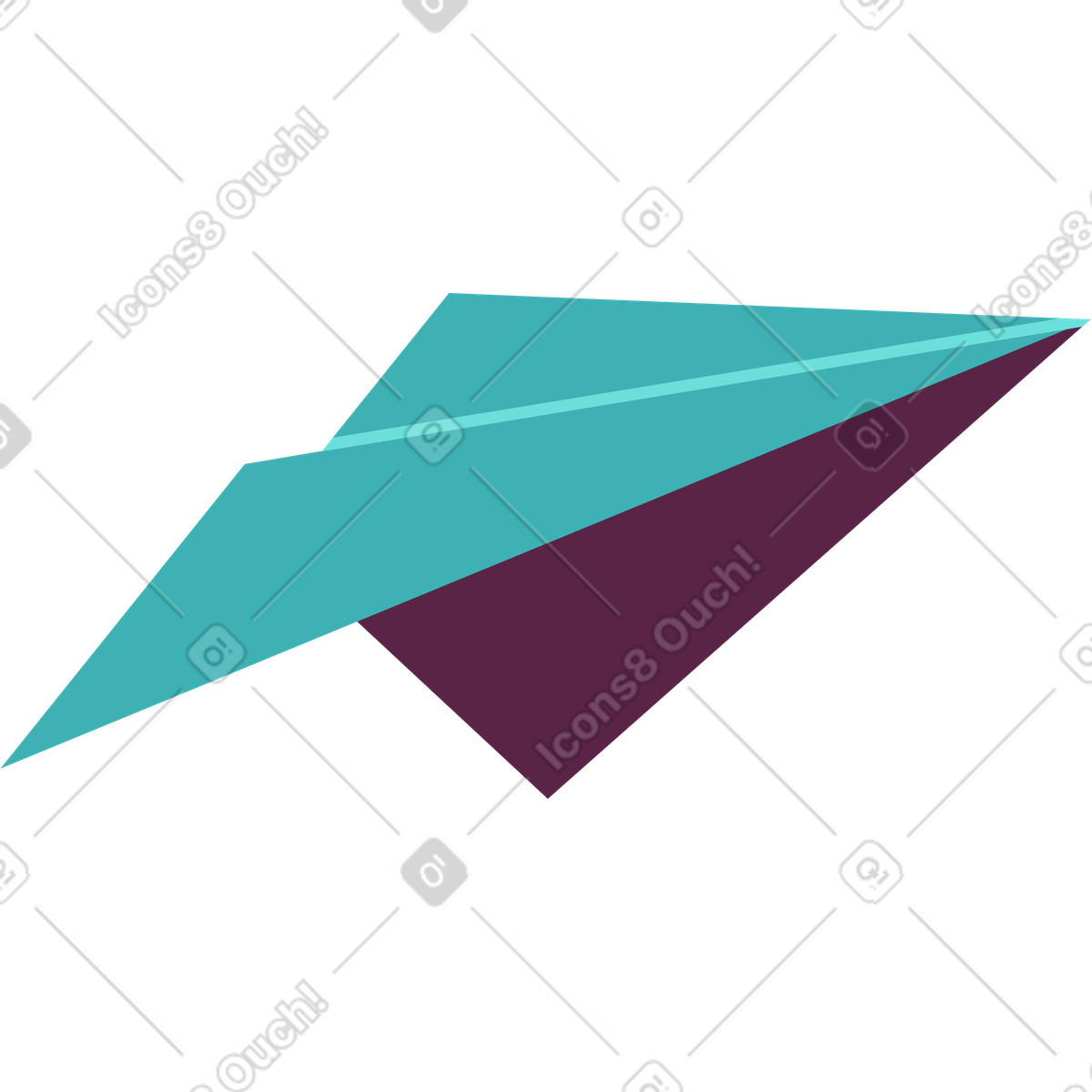 Ilustración Avión de papel en estilo Sammy a descargar en PNG y SVG