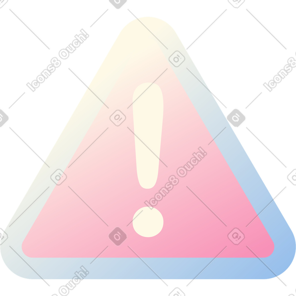 Ilustración Señal de error rosa en estilo Beam a descargar en PNG y SVG