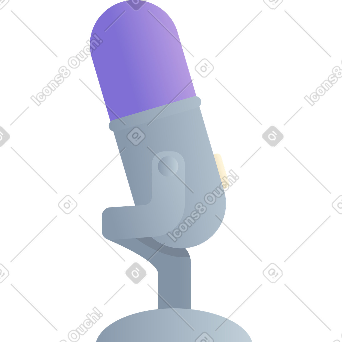 Ilustração de Microfone em no estilo Silky para baixar em PNG, SVG