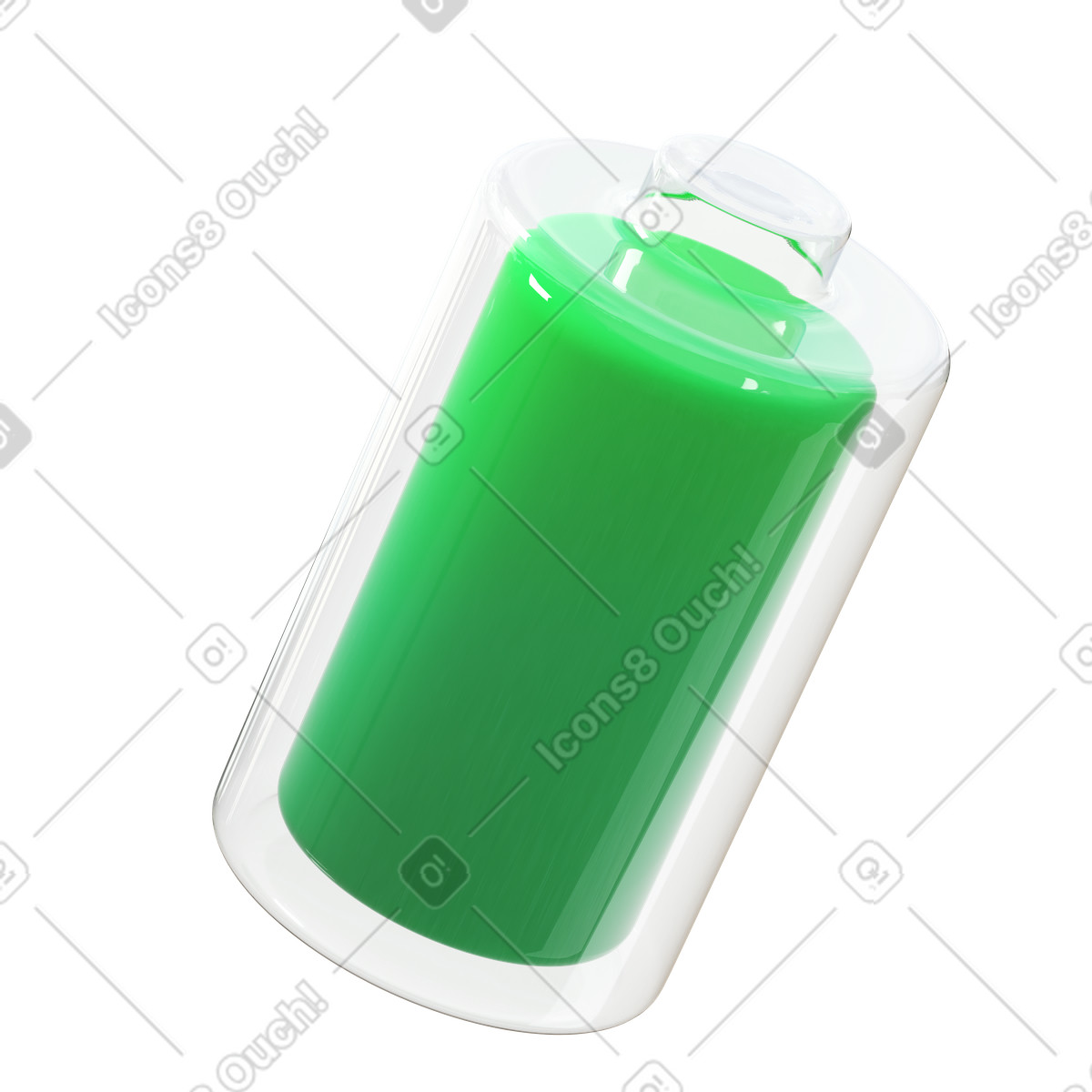 Illustration Batterie pleine dans le style 3D Fluency à télécharger aux formats PNG, SVG
