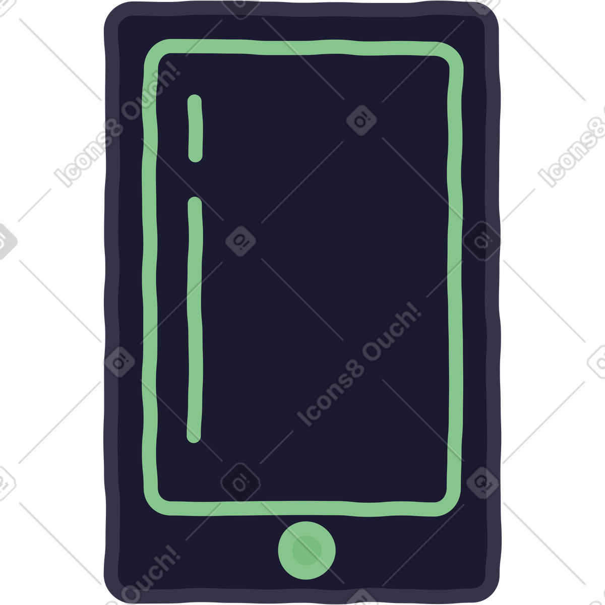 Smartphone-Illustration im Stripy-Stil als Download in PNG, SVG