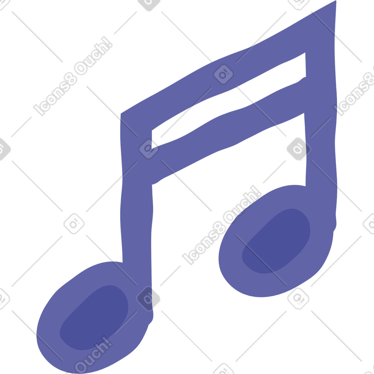 Stripy スタイルの 音符 のイラストをPNG、SVG形式でダウンロード