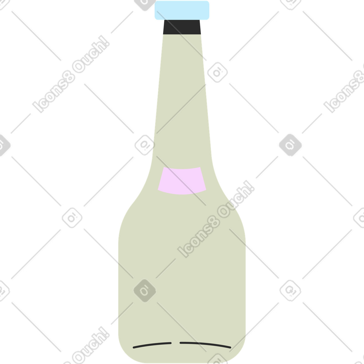 Ilustração de Álcool em no estilo Marginalia para baixar em PNG, SVG