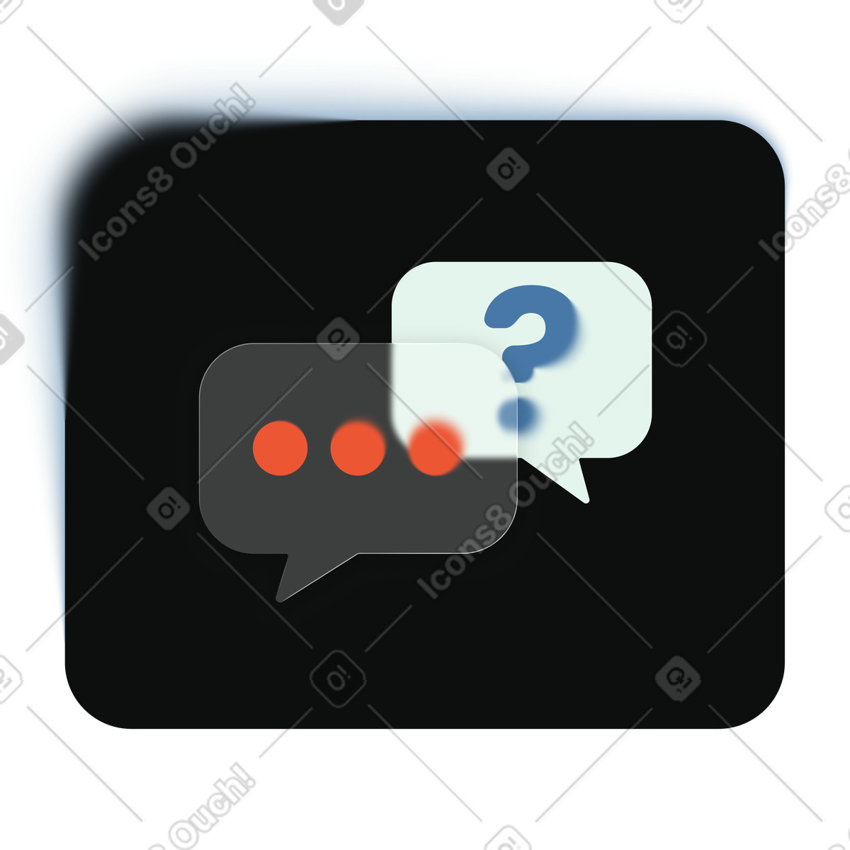 Void スタイルの Customer support chat, Help center messaging, User question dialog のイラストをPNG、SVG形式でダウンロード