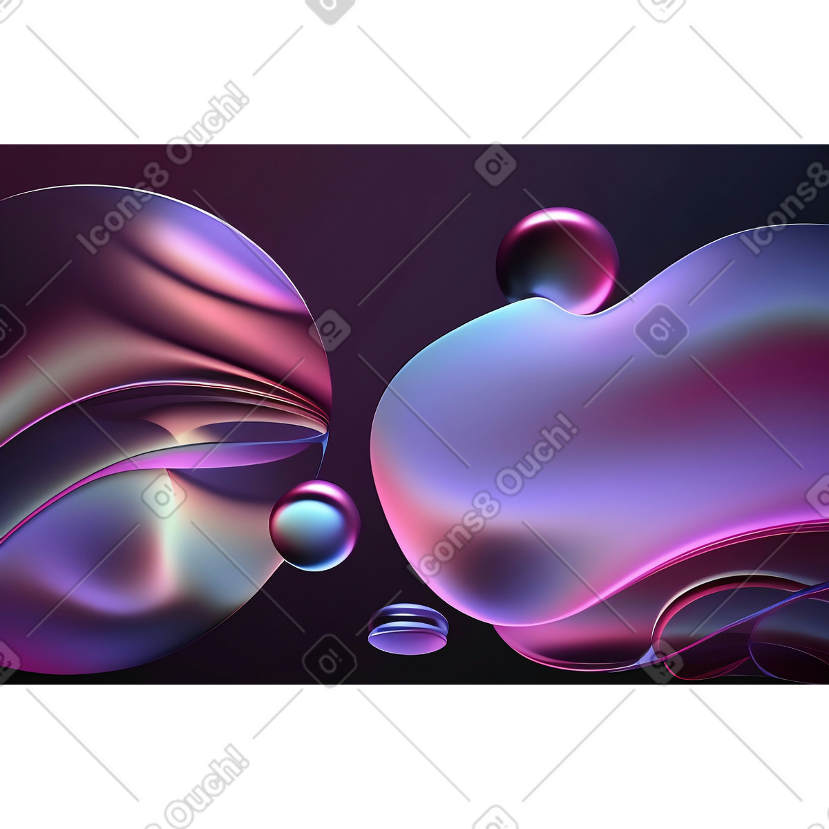 Colorful liquid metallic background illustration in Experimental style download in PNG, SVG