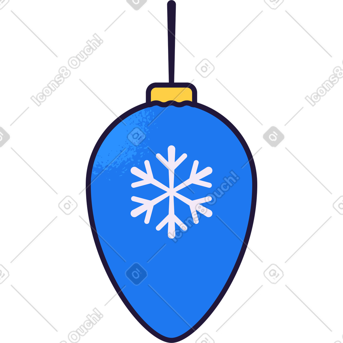 Christmas decoration illustrazione in stile Conifer scarica in PNG, SVG