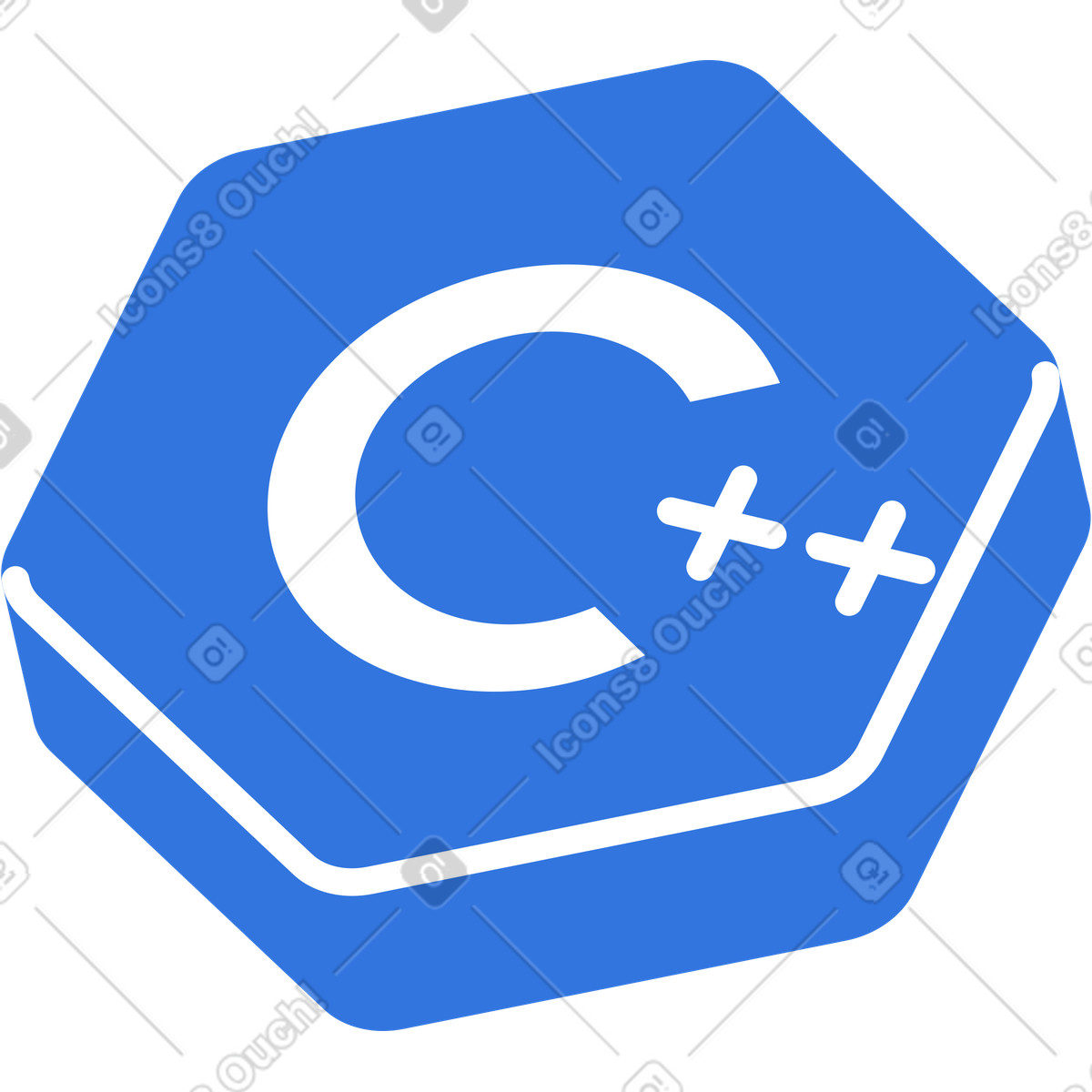 C++ icon illustration in Sky style download in PNG, SVG
