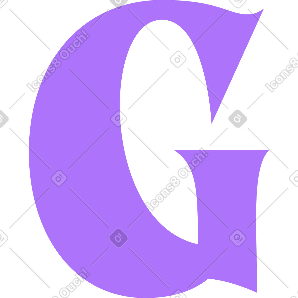 Ilustração de Letra g em no estilo Florid para baixar em PNG, SVG