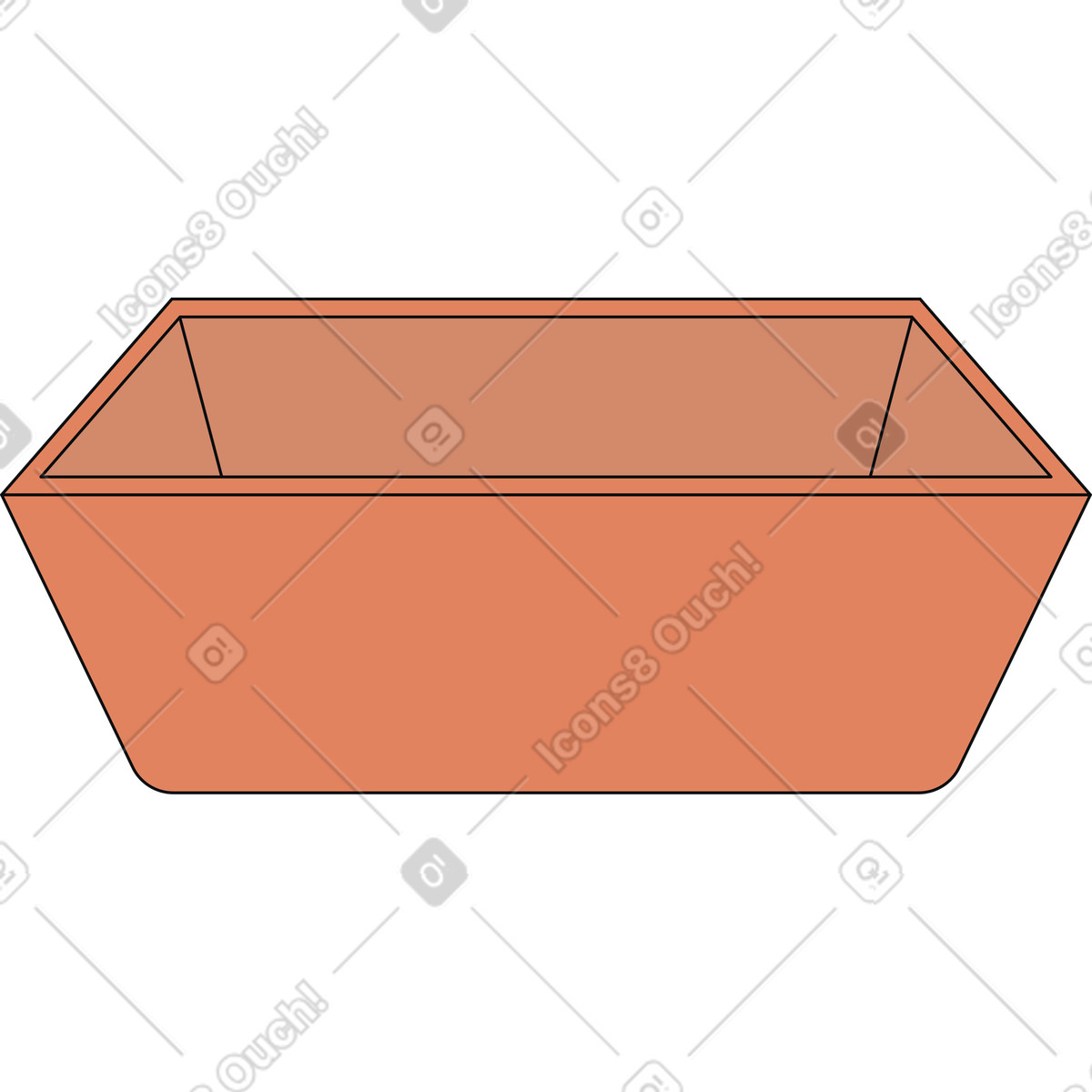 Offene box-Illustration im Teko-Stil als Download in PNG, SVG